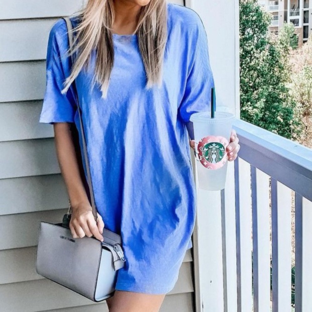Blue Tee-shirt dress